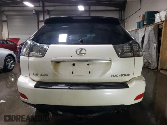 2006 Lexus RX 400h with VIN JTJHW31U960017115, listed as a Copart auction lot 45548935 with 330,629 mi miles and Salvage title. Bid and sale history available at DreamBid. Image 6.