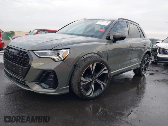 2023 Audi Q3 S line Premium Plus with VIN WA1EECF33P1147843, listed as a IAAI auction lot 41240001 with 22,743 mi miles. Bid and sale history available at carsss.com. Image 17.