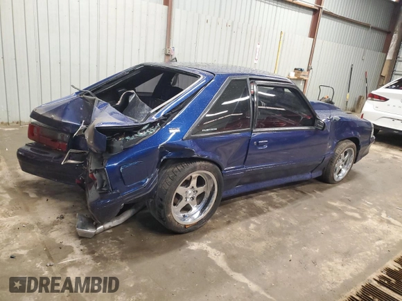 1989 Ford Mustang z VIN 1FABP41A9KF195833, wystawiony jako Copart lot #51102975 z przebiegiem 39 598 mil mil oraz Szkoda całkowita • Salvage title. Historia ofert i sprzedaży dostępna na DreamBid. Obrazek 3.