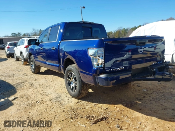 2024 Nissan Titan SV with VIN 1N6AA1EC7RN111913, listed as a IAAI auction lot 41365570 with 8,442 mi miles and . Bid and sale history available at DreamBid. Image 3.