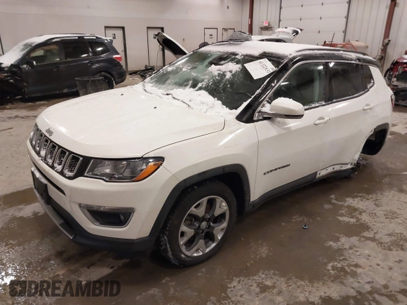 2020 Jeep Compass Limited with VIN 3C4NJDCB7LT240631, listed as a IAAI auction lot 41322631 with 49,481 mi miles. Bid and sale history available at carsss.com. Image 17.