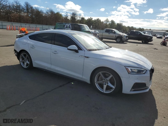 2019 Audi A5 Sportback Premium Plus with VIN WAUENCF52KA096946, listed as a Copart auction lot 43210125 with 68,917 mi miles and Salvage Title. Bid and sale history available at carsss.com. Image 4.