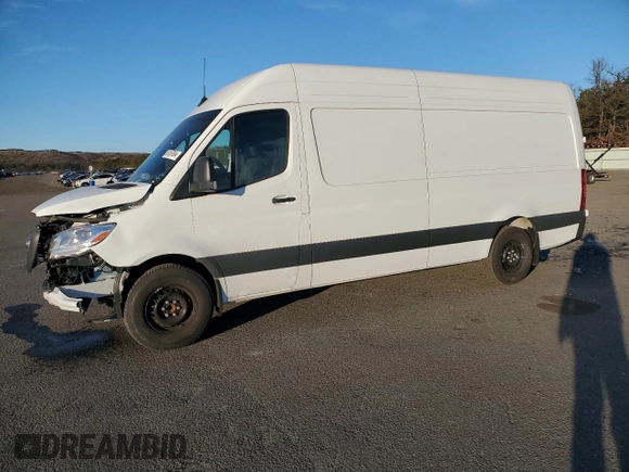 2025 Mercedes-Benz Sprinter Cargo with VIN W1Y4NCHY6SP753794, listed as a Copart auction lot 87057804 with 610 mi miles and Salvage Title. Bid and sale history available at carsss.com. Image 1.