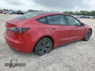 2023 Tesla Model 3 with VIN 5YJ3E1EA5PF567113, listed as a Copart auction lot 53376365 with 45,247 mi miles and Salvage title. Bid and sale history available at DreamBid. Image 3.