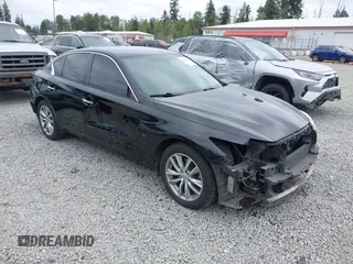 2015 Infiniti Q50 z VIN JN1BV7AR8FM398921, wystawiony jako IAAI lot #42486355 z przebiegiem 196 565 mil mil oraz . Historia ofert i sprzedaży dostępna na DreamBid. Obrazek 1.