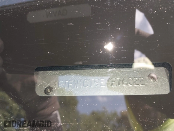 2014 Ford F-150 XL with VIN 1FTFW1CT9EKE76022, listed as a IAAI auction lot 42299751 with 187,740 mi miles and . Bid and sale history available at DreamBid. Image 17.