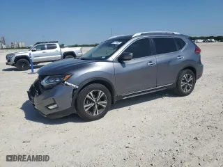 2017 Nissan Rogue SL with VIN 5N1AT2MV9HC881798, listed as a Copart auction lot 52710625 with 92,960 mi miles and Salvage Title. Bid and sale history available at carsss.com. Image 1.
