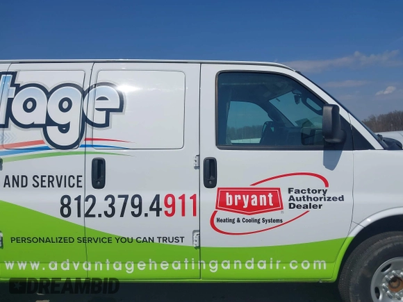 2023 Chevrolet Express Cargo with VIN 1GCWGAFPXP1258949, listed as a IAAI auction lot 41790627 with 23,518 mi miles and . Bid and sale history available at DreamBid. Image 13.