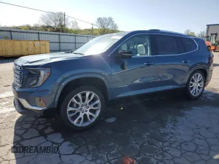 2025 GMC Acadia FWD Denali z VIN 1GKENLRS6SJ134283, wystawiony jako Copart lot #52081235 z przebiegiem 6382 mil mil oraz Nie do naprawy. Historia ofert i sprzedaży dostępna na DreamBid. Obrazek 1.
