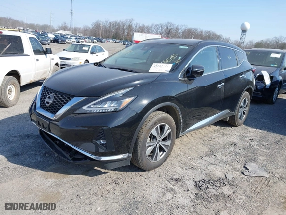 2023 Nissan Murano SV with VIN 5N1AZ2BS0PC132250, listed as a IAAI auction lot 41681155 with 45,067 mi miles. Bid and sale history available at carsss.com. Image 2.