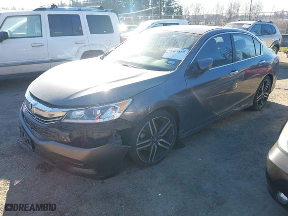 2016 Honda Accord Sedan Sport with VIN 1HGCR2F54GA095668, listed as a IAAI auction lot 41369867 with 174,704 mi miles. Bid and sale history available at carsss.com. Image 2.