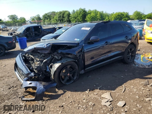 2019 Jaguar F-Pace 25t Premium with VIN SADCJ2FX0KA601596, listed as a Copart auction lot 61056715 with Not provided miles and Salvage title. Bid and sale history available at DreamBid. Image 1.