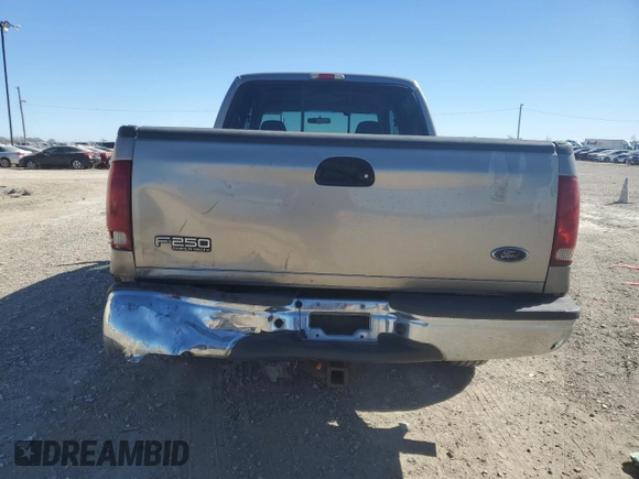 2002 Ford F-250 XL with VIN 1FTNW20F52ED19775, listed as a Copart auction lot 42612175 with 285,580 mi miles and Salvage Title. Bid and sale history available at DreamBid. Image 6.