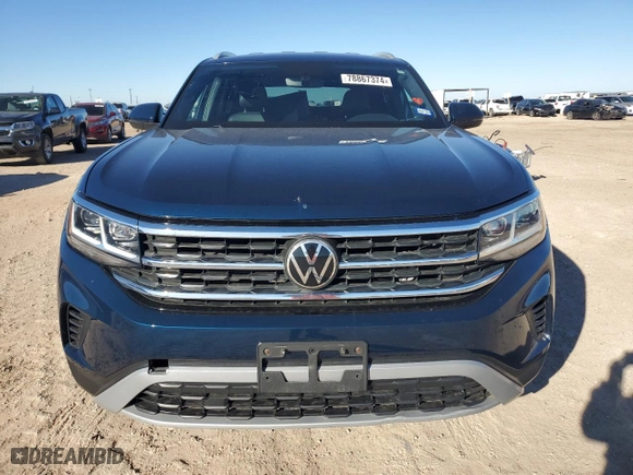 2020 Volkswagen Atlas Cross Sport 2.0T SE with VIN 1V23C2CA9LC201305, listed as a Copart auction lot 78867374 with 53,654 mi miles and Salvage Title. Bid and sale history available at carsss.com. Image 5.