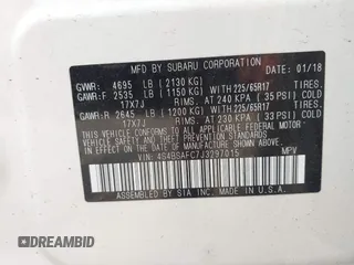 2018 Subaru Outback Premium с VIN 4S4BSAFC7J3297015, выставлен на аукционе IAAI как лот 42427912 с пробегом 89 779 миль миль и . История ставок и продаж доступна на DreamBid. Изображение 9.