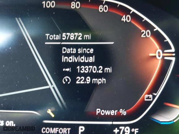 2021 BMW X7 xDrive40i with VIN 5UXCW2C03M9F63758, listed as a IAAI auction lot 41708939 with 57,872 mi miles. Bid and sale history available at carsss.com. Image 7.