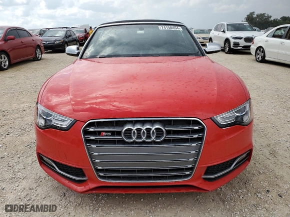 2014 Audi S5 Premium Plus with VIN WAUCGAFH5EN015371, listed as a Copart auction lot 74150454 with 0 mi miles and Salvage Title. Bid and sale history available at carsss.com. Image 5.