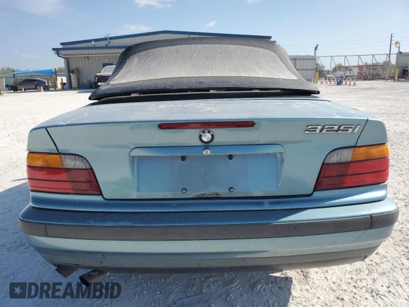 1994 BMW 3 Series 325iC with VIN WBABJ6323RJD36318, listed as a Copart auction lot 87606395 with 0 mi miles and Clean Title. Bid and sale history available at carsss.com. Image 6.