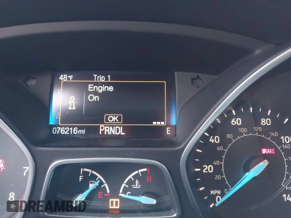 2016 Ford Focus SE with VIN 1FADP3F25GL312269, listed as a IAAI auction lot 41586489 with 76,216 mi miles. Bid and sale history available at carsss.com. Image 7.