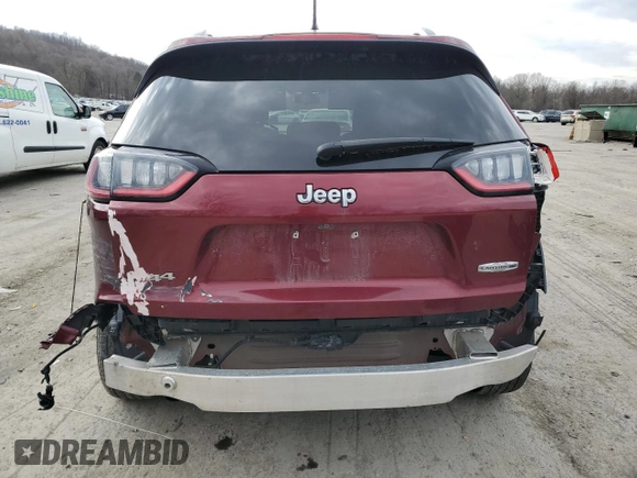 2019 Jeep Cherokee Latitude Plus with VIN 1C4PJMLX2KD422696, listed as a Copart auction lot 50888725 with 72,737 mi miles and Salvage Title. Bid and sale history available at DreamBid. Image 6.