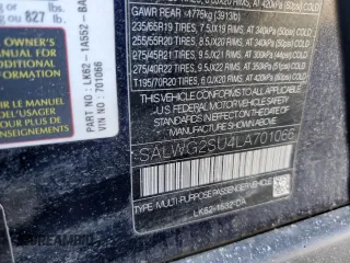 2020 Land Rover Range Rover Sport SE with VIN SALWG2SU4LA701066, listed as a Copart auction lot 47597345 with 97,553 mi miles and Salvage title. Bid and sale history available at DreamBid. Image 12.