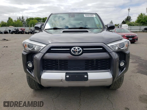 2022 Toyota 4Runner TRD Off Road with VIN JTEPU5JRXN6007051, listed as a Copart auction lot 60082665 with 59,737 mi miles and Salvage title. Bid and sale history available at DreamBid. Image 5.