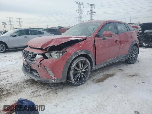 2018 Mazda CX-3 Touring with VIN JM1DKFC79J0300810, listed as a Copart auction lot 45122375 with 51,384 mi miles and Salvage Title. Bid and sale history available at carsss.com. Image 1.