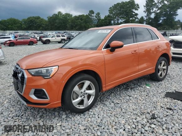 2020 Audi Q3 Premium with VIN WA1AECF36L1029066, listed as a Copart auction lot 59324785 with 174,398 mi miles and Salvage title. Bid and sale history available at DreamBid. Image 1.