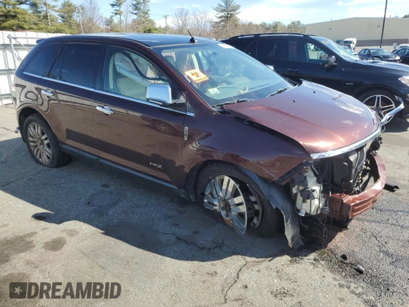 2010 Lincoln MKX with VIN 2LMDJ8JC8ABJ33529, listed as a Copart auction lot 49412705 with 163,677 mi miles and Clean Title. Bid and sale history available at DreamBid. Image 4.