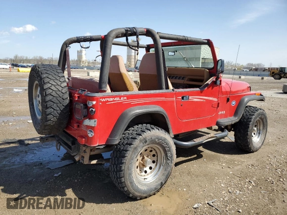 1993 Jeep Wrangler with VIN 1J4FY29S5PP239056, listed as a Copart auction lot 51708125 with 172,597 mi miles and Clean Title. Bid and sale history available at carsss.com. Image 3.