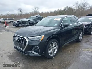 2020 Audi Q3 S line Premium with VIN WA1DECF37L1018476, listed as a IAAI auction lot 41685740 with 46,366 mi miles. Bid and sale history available at carsss.com. Image 2.