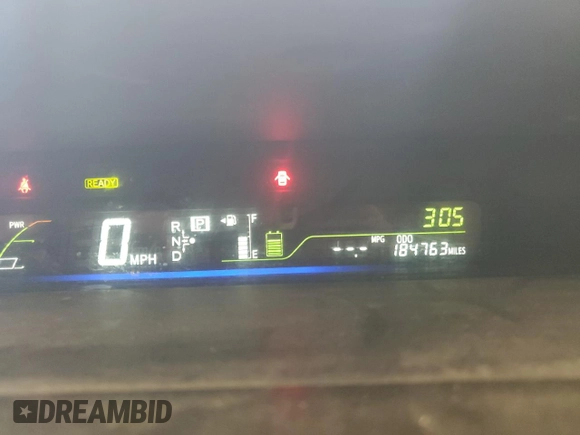 2013 Toyota Prius Two with VIN JTDZN3EU0D3234049, listed as a Copart auction lot 52780865 with 184,763 mi miles and Salvage Title. Bid and sale history available at carsss.com. Image 9.