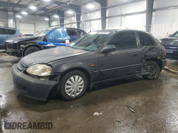 1999 Honda Civic CX with VIN 2HGEJ6329XH107560, listed as a Copart auction lot 43095495 with 245,457 mi miles and Salvage Title. Bid and sale history available at carsss.com. Image 1.