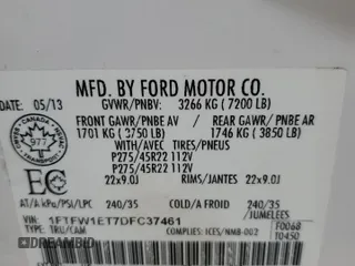 2013 Ford F-150 XL с VIN 1FTFW1ET7DFC37461, выставлен на аукционе Copart как лот 58467035 с пробегом 229 607 миль миль и Чистый • Clean title. История ставок и продаж доступна на DreamBid. Изображение 12.