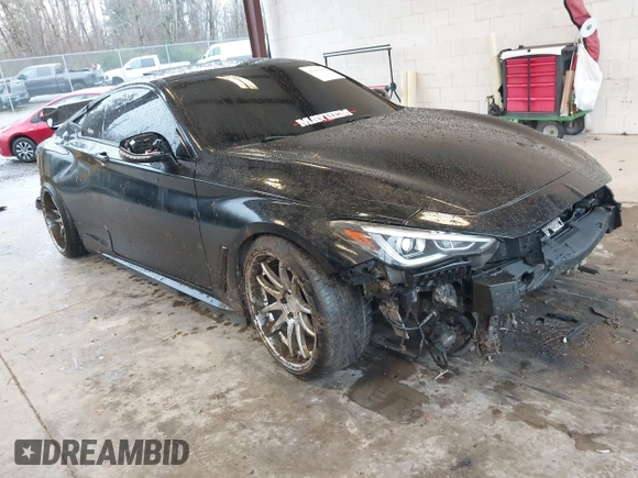 2017 Infiniti Q60 Sport with VIN JN1EV7EK5HM360687, listed as a IAAI auction lot 41243501 with 103,027 mi miles and . Bid and sale history available at DreamBid. Image 1.