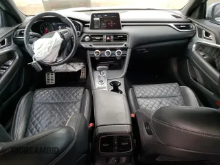 2019 Genesis G70 3.3T Advanced with VIN KMTG34LE8KU037427, listed as a Copart auction lot 73787334 with 57,720 mi miles and Salvage Title. Bid and sale history available at carsss.com. Image 8.