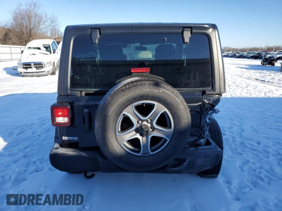 2022 Jeep Wrangler Sport with VIN 1C4HJXAG8NW200391, listed as a Copart auction lot 88103415 with 32,085 mi miles and Salvage Title. Bid and sale history available at DreamBid. Image 6.