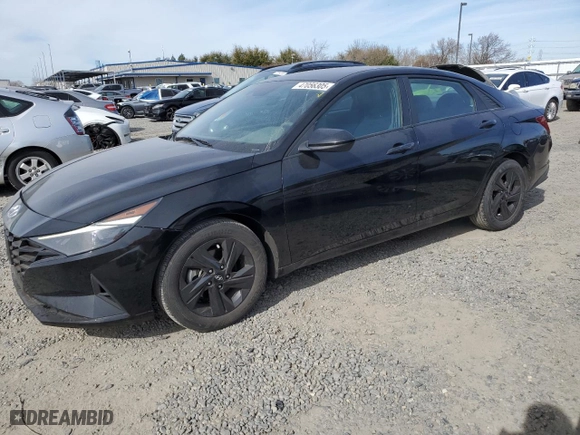 2022 Hyundai Elantra SEL with VIN KMHLM4AG8NU352436, listed as a Copart auction lot 47056305 with 96,636 mi miles and Salvage Title. Bid and sale history available at carsss.com. Image 1.