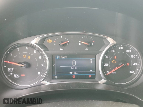 2020 GMC Terrain SLE with VIN 3GKALMEV2LL310119, listed as a Copart auction lot 49247265 with 77,114 mi miles and Salvage Title. Bid and sale history available at DreamBid. Image 9.