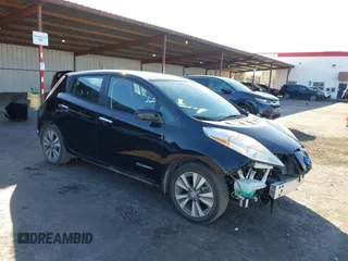 2015 Nissan LEAF S with VIN 1N4AZ0CP7FC321257, listed as a IAAI auction lot 40806310 with 61,443 mi miles and . Bid and sale history available at DreamBid. Image 1.