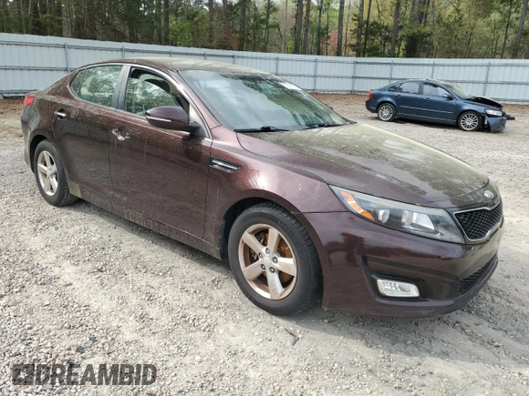 2015 Kia Optima LX with VIN 5XXGM4A70FG431824, listed as a Copart auction lot 51969595 with 130,205 mi miles and Salvage Title. Bid and sale history available at DreamBid. Image 4.
