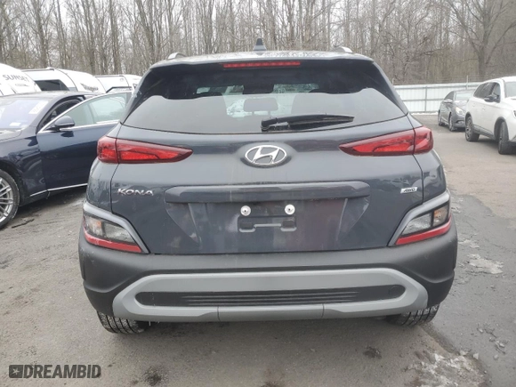 2023 Hyundai Kona SEL with VIN KM8K6CAB8PU045467, listed as a Copart auction lot 41847835 with 4,050 mi miles and Salvage Title. Bid and sale history available at carsss.com. Image 6.