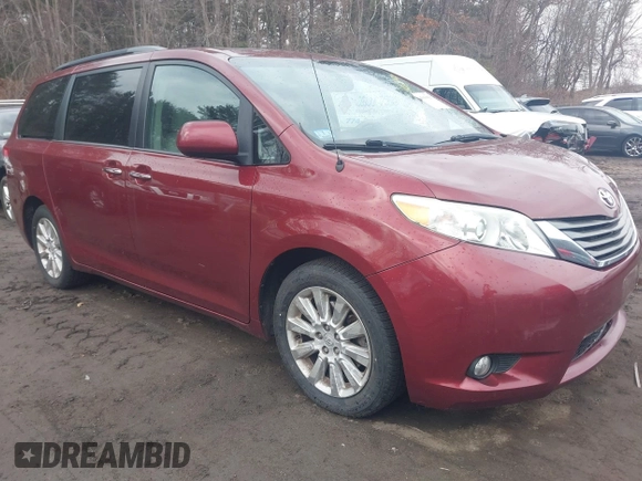 2013 Toyota Sienna XLE with VIN 5TDDK3DC5DS067049, listed as a IAAI auction lot 41650425 with 128,380 mi miles and . Bid and sale history available at DreamBid. Image 1.