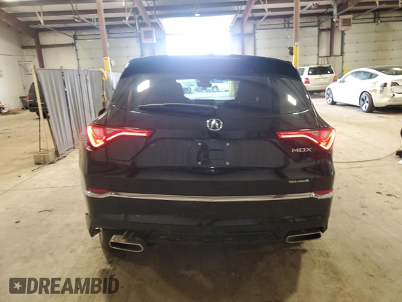 2023 Acura MDX with VIN 5J8YE1H37PL018059, listed as a Copart auction lot 45511545 with 30,851 mi miles and Salvage Title. Bid and sale history available at carsss.com. Image 6.