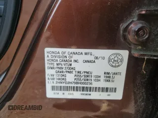 2011 Acura MDX Advance with VIN 2HNYD2H79BH000236, listed as a Copart auction lot 61029635 with 338,614 mi miles and Clean title. Bid and sale history available at DreamBid. Image 13.