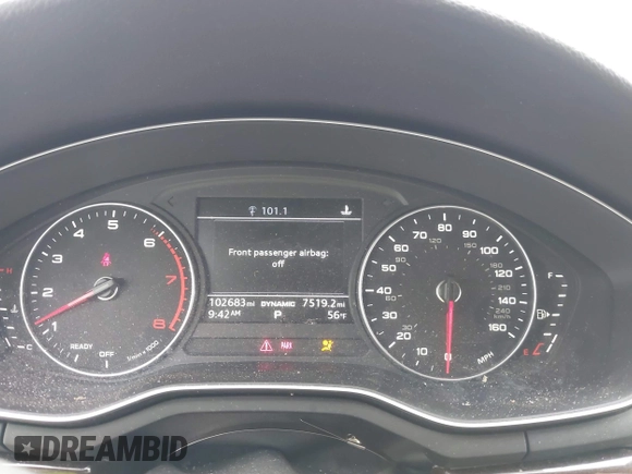 2017 Audi A4 Premium Plus z VIN WAUENAF41HN015240, wystawiony jako IAAI lot #42199989 z przebiegiem 102 683 mil mil oraz . Historia ofert i sprzedaży dostępna na DreamBid. Obrazek 7.