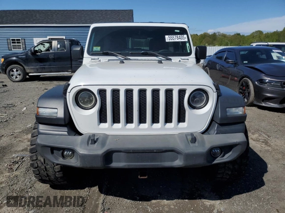 2018 Jeep Wrangler Unlimited Sport S with VIN 1C4HJXDN4JW240844, listed as a Copart auction lot 55578405 with 70,369 mi miles and Salvage title. Bid and sale history available at DreamBid. Image 5.