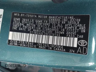 2009 Toyota Corolla with VIN 2T1BU40E39C019144, listed as a IAAI auction lot 42605037 with 178,088 mi miles and . Bid and sale history available at DreamBid. Image 9.