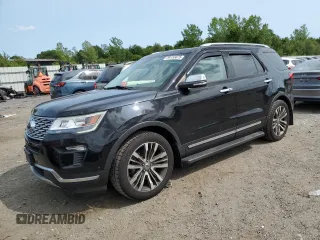 2018 Ford Explorer Platinum с VIN 1FM5K8HT1JGA94424, выставлен на аукционе Copart как лот 59155675 с пробегом 66 664 миль миль и Списание • Salvage title. История ставок и продаж доступна на DreamBid. Изображение 1.