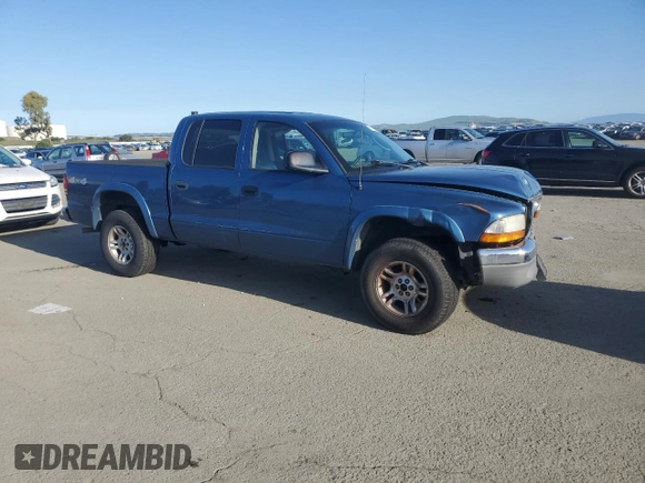 2004 Dodge Dakota SLT with VIN 1D7HG48N04S649545, listed as a Copart auction lot 51510515 with 152,143 mi miles and Salvage Title. Bid and sale history available at carsss.com. Image 4.